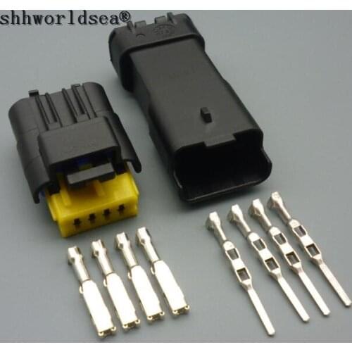 Shhworldsea 211PL042S0049 211PC042S8021 4 pin way male female waterproof electric plug joint cable automotive connectors
