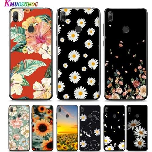 Daisy Sunflower Floral For Huawei P Smart 2021 2020 Z S Mate 40 RS 30 20 20X 10 Pro Plus Lite 2019 Silicone Phone Case