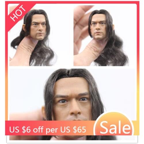 TBLeague 1/6 Takeshi Kaneshiro Head Sculpt with Hair Ghost Warrior Head for 12in Ph Body