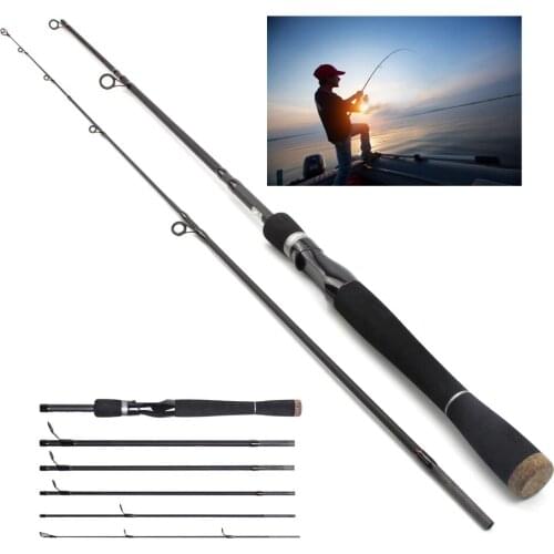 2.1M 2.4M 2.7M Spinning Rods 2-14g Lure Weight M Power EVA Handle Carbon Fiber Lure Baitcasting Rod Travel Backpack rod pesca
