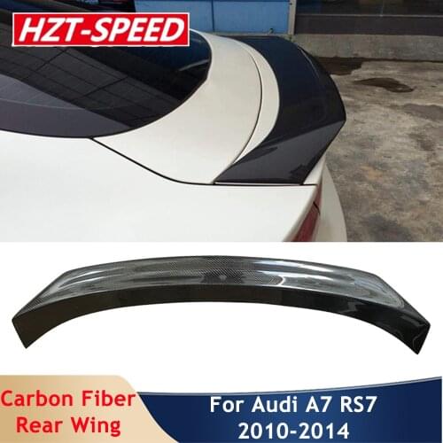 S7 RS7 K Style Car Rear Tail Lip Trunk Wing Spoiler Real Carbon Fiber Material Body Kits For Audi A7 Modify S7 RS7 2010-2014