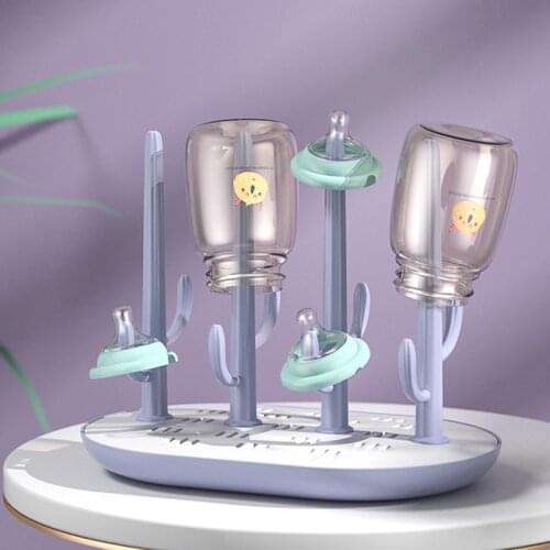 Cute Tree Shape Baby Bottle Drying Rack Cartoon Detachable Baby Bottle Holder Bottle Nipple Cleaning Drying Cabinet Greens Dryer