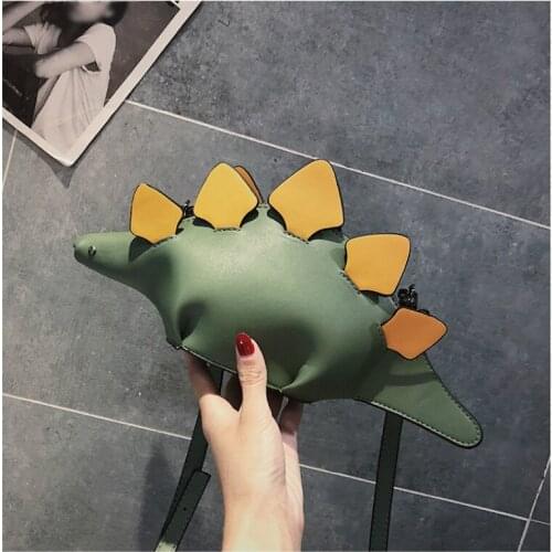 2020 womens shoulder bag for women woman bag cute dinosaur shape leather shoulder bags womans shopping purse Casual Clutch Bag
