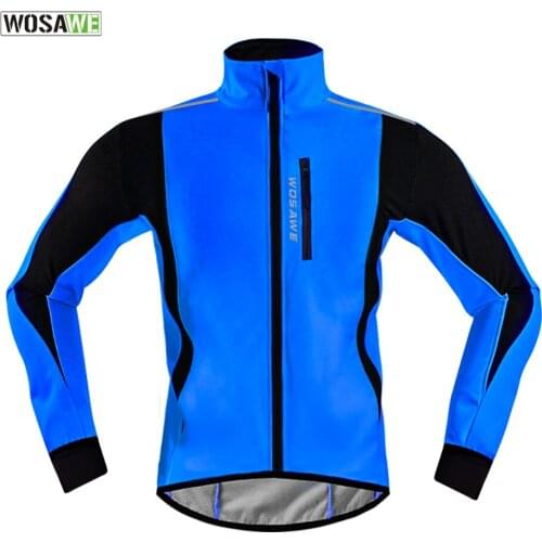 WOSAWE Winter Cycling Jacket Warm Up Thermal Fleece Lining Coat Bicycle MTB Road Bike Clothing Windproof Waterproof Long Jersey