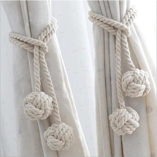 1 Pair Exquisite Bead Chain Magnet Curtain Tieback Creative Curtain Decoration Accessories for Living Room Curtain Access Apply