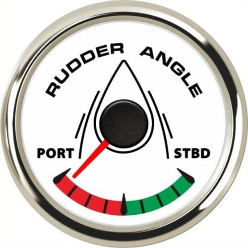 Pack of 1 52mm Waterproof Rudder Angle Gauges 9-32V Marine Lcd Rudder Angle Meters Port to STBD with 8 Kinds Backlight for Ship