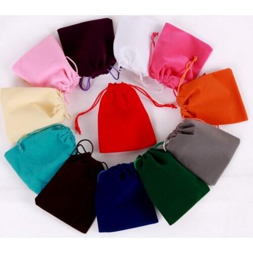 10Pcs Velvet Bag Drawstrings Pouches Multi Size Jewelry Gift Display Packing Bags Wedding Party Favour Candy Bags Favor Pouches