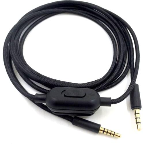 2m 3.5mm Audio Cable Male To Male Adapter Cord AUX Line with Mute Switch Replacement for Logitech G433 G233 GPRO GPRO X Headset