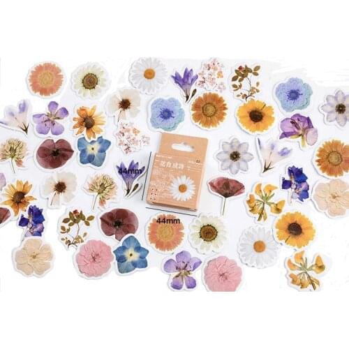 46pcs/box Lovely Flower Poem scrapbooking Stickers For Kids Decoration Decal On DIY Product Diary