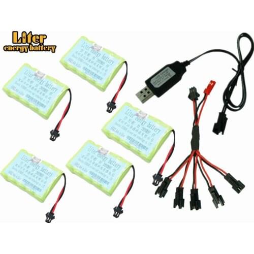 6v 2800mah AA NI-MH Battery with charger High capacity electric toy battery Remote car ship robot rechargeable