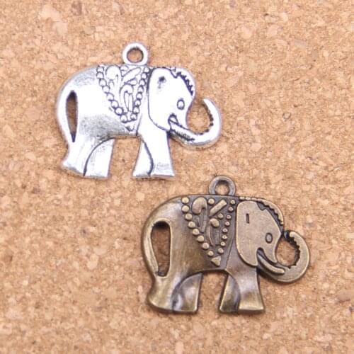 14pcs Charms elephant 25x21mm Antique Pendants,Vintage Tibetan Silver Jewelry,DIY for bracelet necklace