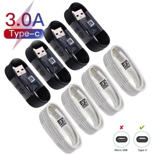 8PCS USB C Type C Cable for Samsung S8 S21 Mobile Phone Cable Fast Charging Type-C Xiaomi 10t Huawei P40 Pro LG 3A Charger Cbale