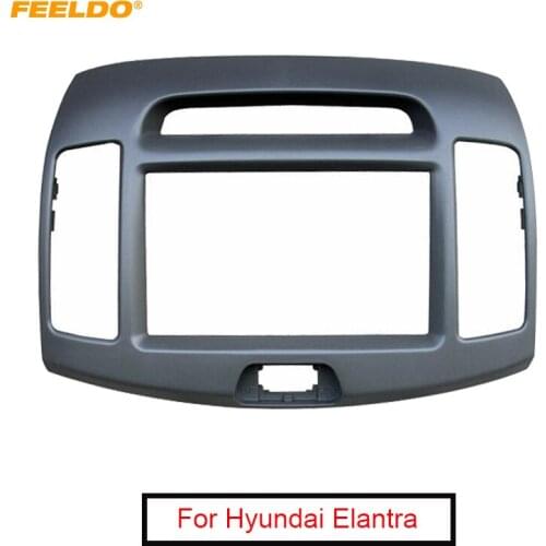 FEELDO Car 2Din DVD Radio Fascia Frame for Hyundai Elantra 2006(Chinese Type)Stereo Face Panel Installation Trim Kit #AM5152