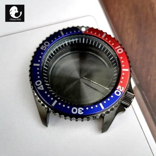 SKX007/SKX008/SKX009 Seiko Watch Case NH35/NH36/4R/6R Sports Water Ghost Watch Modified Accessories Electroplating black Shell