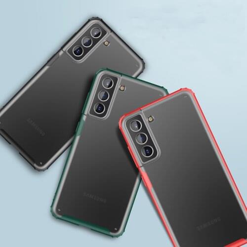 For Samsung Galaxy S21 Fe Case Hard PC Matte Transparent Armor protective Back Cover Case for Samsung Galaxy S21 Fan Edition