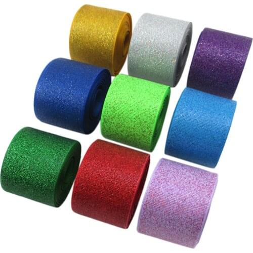 David accessories 1.5" 38mm solid glitter ribbon printed polyester ribbon 50 yards,DIY handmade materials,50Yc2482