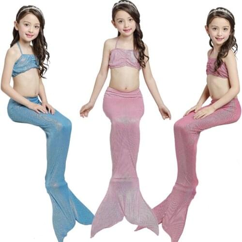 DUOJIAOYAN fancy Costume Mermaid Tail for Swimming kids Mermaid Cosplay Girls fairy swimwear bathing suits