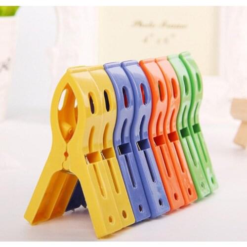 8Pcs Non-slip Clothes Drying Bath Towel Quilt Clamp Hanger Large Spring Clips