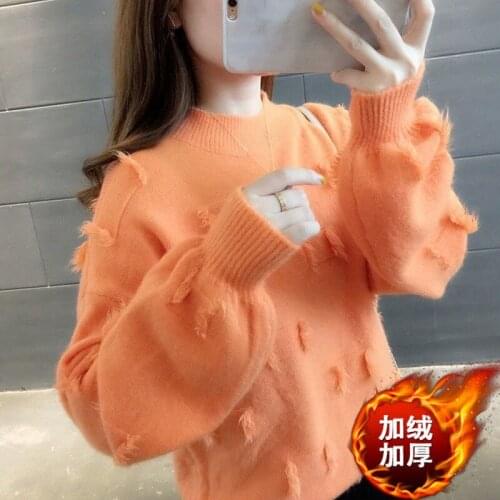 All-Match Loose Ladies Student Knit Bottoming Shirt Tops 2021 New Autumn Winter Women Sweater Clothing Female Lazy Pullover L827