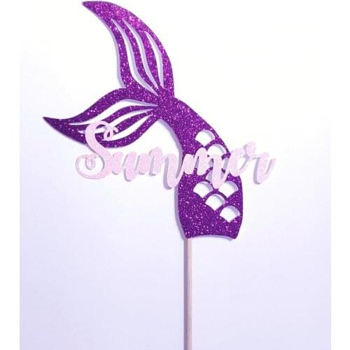 Personalised Mermaid Tail Cake Topper, Mermaid Cake Topper, Custom Cake Topper, Glitter Cake Topper, Pool Party,Mermaid Decor