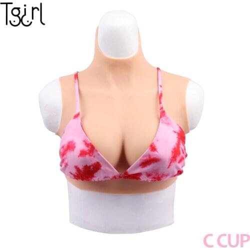 Fake Boobs C Cup Soft Liquid Silicone Breast Forms Mastectomy Boob Prosthesis Transvestite