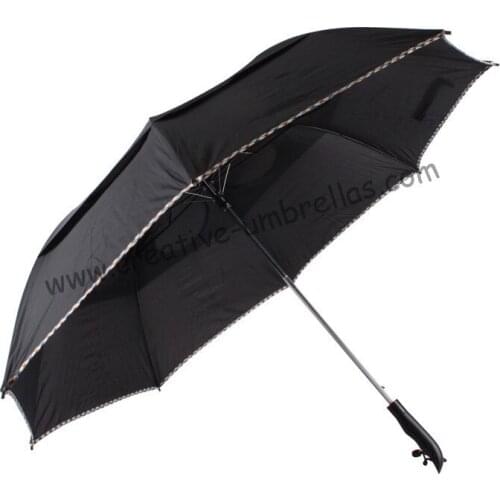 Professional making umbrellas,two fold golf umbrellas.hex-angular 50T steel shaft,auto open,manual close,double layer,windproof