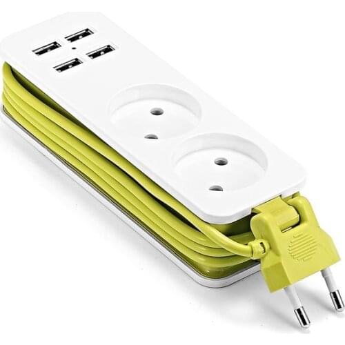 Power Strip Multiple Socket AC Outlets 4 USB with 1.5M Cord Extension Wall Socket with usb For Smart Phone
