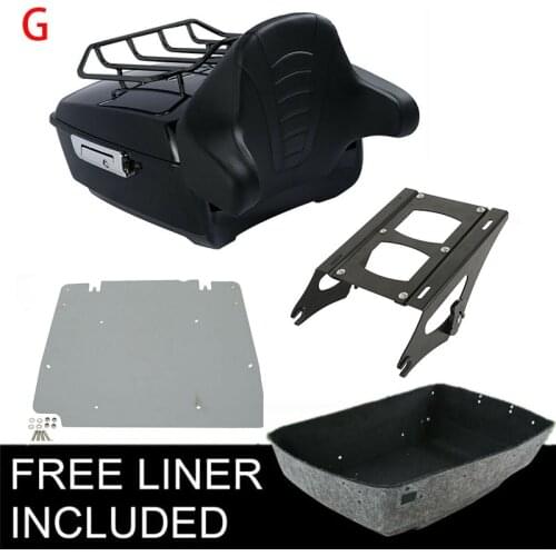 Motorcycle 13.7" Pack Trunk Rack Backrest For Harley Tour Pak Touring Road King Road Glide Street Glide Electra Glide 2014-2020