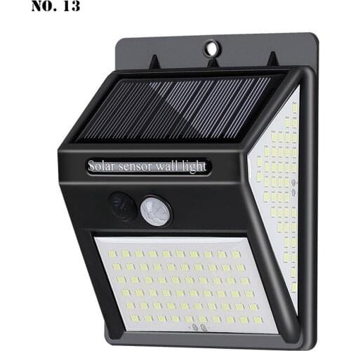 140 LEDs Three-sided Luminous Solar Lamp New Outdoor Human Induction Light Yard Garden LED Solar Wall Light IP65 Waterproof Lamp