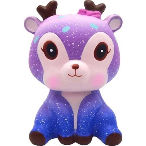 Jumbo Squishy Antistress Squishe animals Galaxy Cute Deer Cream Scented Slow Rising For Children adults Stress Relief Toys