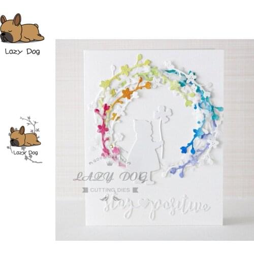 Twig Flower Wreath Metal Cutting Dies Scrapbooking Stencil DIY Decorative Craft Embossing Die Cuts Card Making New Dies For 2020