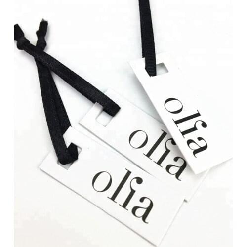 Die-cut Dress Hang Tag Luxury Cloth Hang Tags For Women