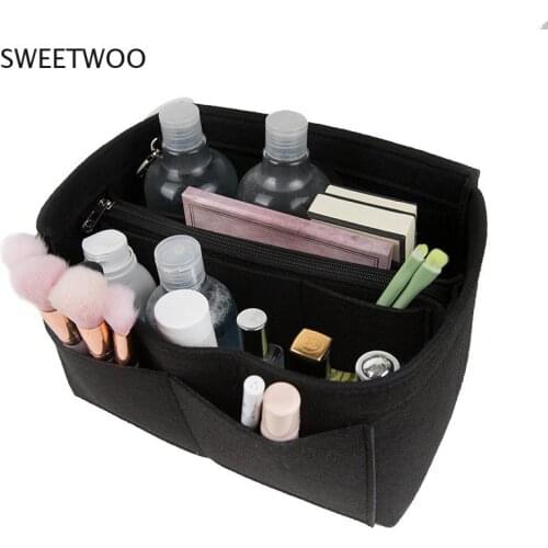 Female bag 2021 Korean fashion retro felt cosmetic bag multi-purpose travel storage Mummy bag all-match handbag