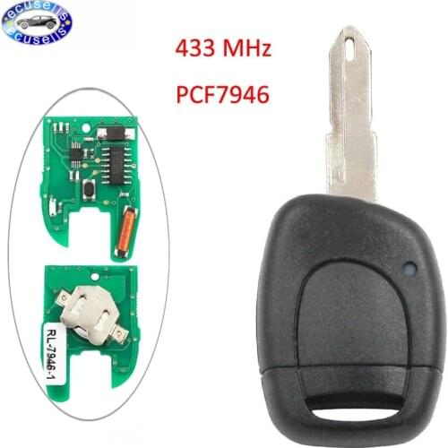 1 Button Remote Key 433MHZ With PCF7946 Chip For Twingo Clio Master KANG
