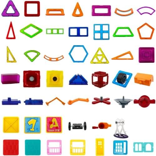 1PCS Magnetic Blocks Accessories Magnetic Designer Creative Building Blocks Bricks Models Construction Toys For Children Gift