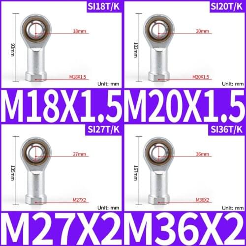 1 PC M18x1.5/M20x1.5/M27x2/M36x2/M42x2 fish eye joint SIT/K universal swing jointPneumatic cylinder accessories