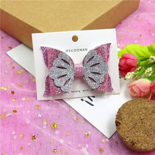 1 Piece Lovely Hollow Flash Ties Bows Elastic Bands For Baby Girls Hairpin Creativity Clip Pin Scrunchy Kids Hair Accessories