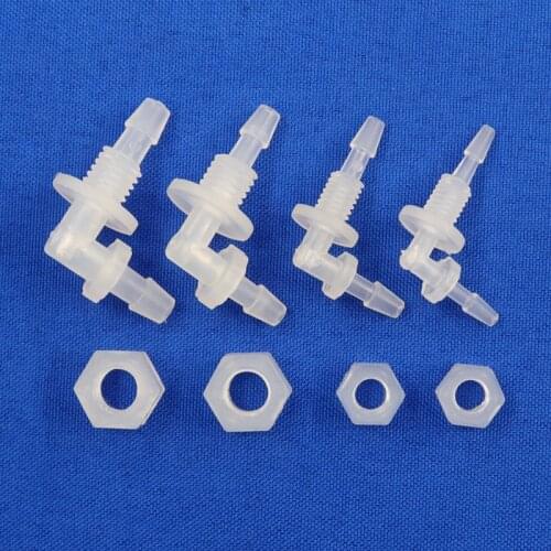 5~100pcs M6 M8 Hex Nut To 2.4~4.8mm Garden Pipe Fittings Pagoda Elbow Connectors Aquarium Fish Tank Adapter Air Pump Hose Joints