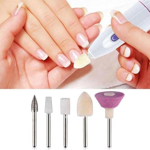 5Pcs Nail Art Grinding Drill Bits Polish Tool for Electric Manicure Machine Durable Manicure Tool Easy to Use Nail Grinding Bit