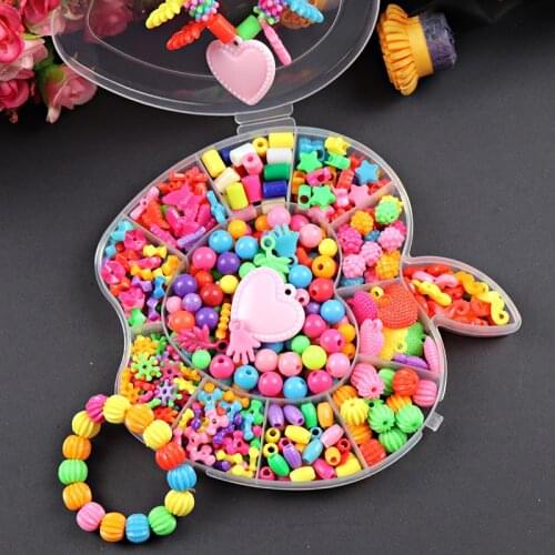 Acrylic Beads Toys For children Girl Handmade Round Square Colorful Alphabet/Letter for DIY Bracelet Necklace Random letter Gift