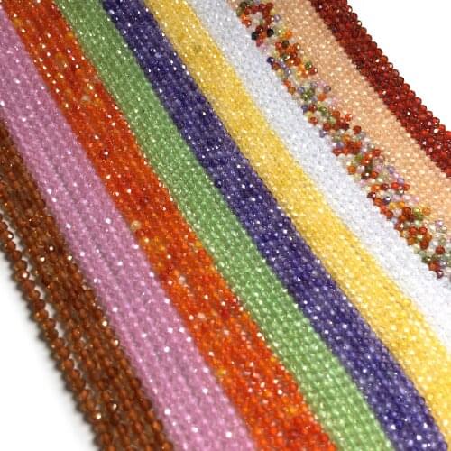 Natural Stone Zircon Beads Small Faceted Scattered Loose Beads For Jewelry Making Necklace DIY Bracelet Accessories 2 3mm