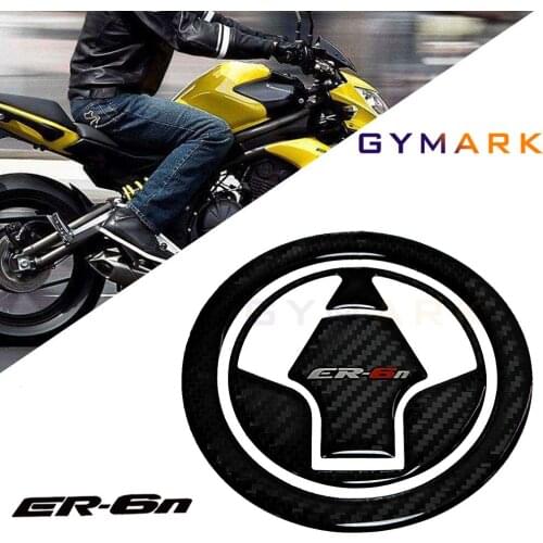 For Kawasaki ER-6N ER6N Motorcycle fuel tank cover protective cover 3D carbon fiber fuel tank protective cover sticker 2013-2019