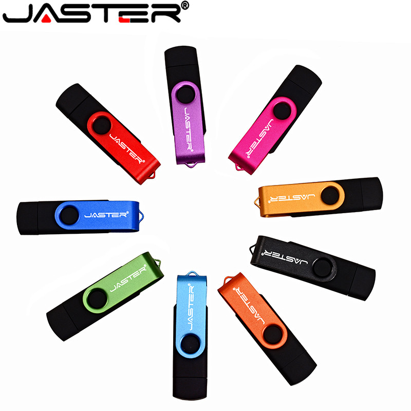 JASTER USB Flash Drive OTG Pen Drive Usb Stick for Android SmartPhone&PC 128GB 64GB 32gb 16GB 8GB 4GB High Speed Blue Blak Red