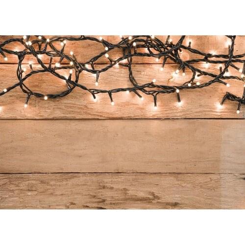 Wooden Board Christmas Decor Lights Photographic Backgrounds for Children Baby Family Xmas Backdrops for Photo Studio Photobooth