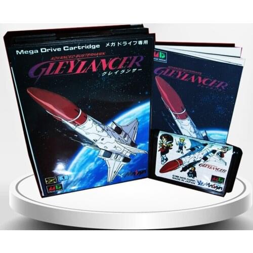 Gley Lancer Japan Cover with Box and Manual for MD MegaDrive Genesis Video Game Console 16 bit MD card