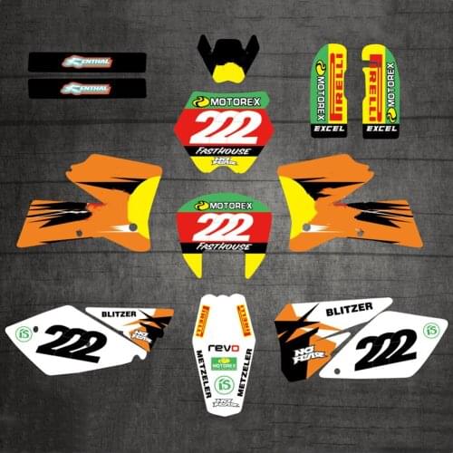 Motorcycle Personalised Graphics Backgrounds Stickers DECALS Kits FOR KTM SX 125 250 380 400 520 2005 2006 FOR KTM 2005 2006 SX