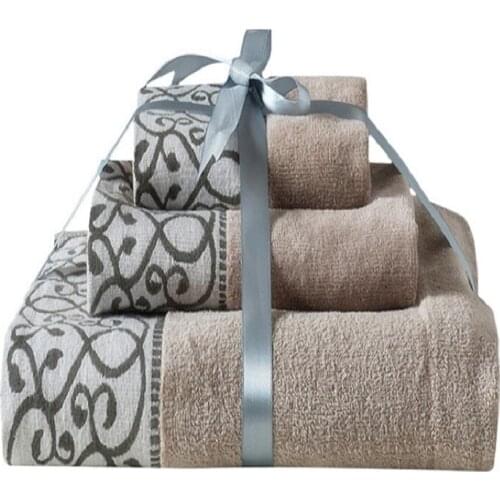 Top quality 3pcs/set cotton towel set toalhas de banho Luxury Bath Towel Set Body Washcloth Set for the shower Free shipping