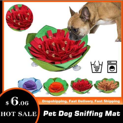 Pet Dog Sniffing Mat Dog Puzzle Toys Pet Snack Feeding Mat Boring Interactive Game Training Blanket Snuffle Feeding Training Mat
