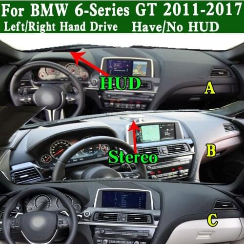 Car Dashboard Dashmat Pad for BMW 6 Series 650i 640i F06 F13 F12 2011 2012 2013 2014 2015 2016 2017 Cover Dash Mat Left Right