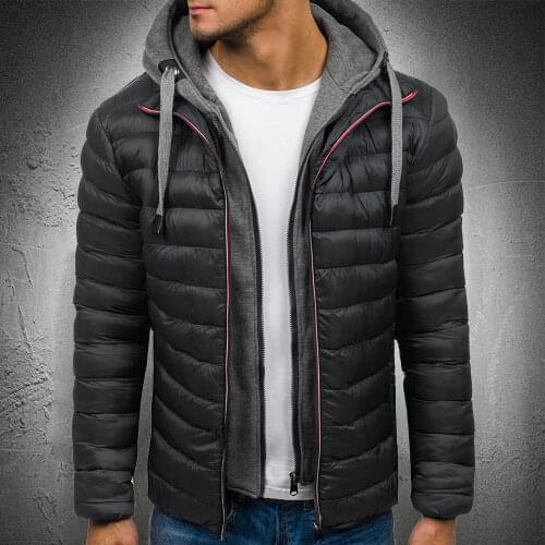 2020 Autumn Jacket Men Slim Fit Puffer Jacket With Hood Lightweight Warm Coat Men Autumn Outwear Jacket Zipper Hooded Coat Male